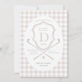 Neutrale Golf Club Babydusche Einladung (Vorderseite)