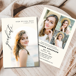 Neutrale Graduierungspartei für Minimalistisches F Einladung