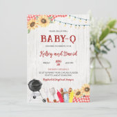 Neutrale GRILLEN Babydusche Einladung (Stehend Vorderseite)