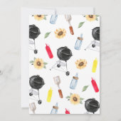 Neutrale GRILLEN Babydusche Einladung (Rückseite)