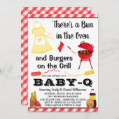 Neutrale GRILLEN Babydusche Einladung (Vorne/Hinten)