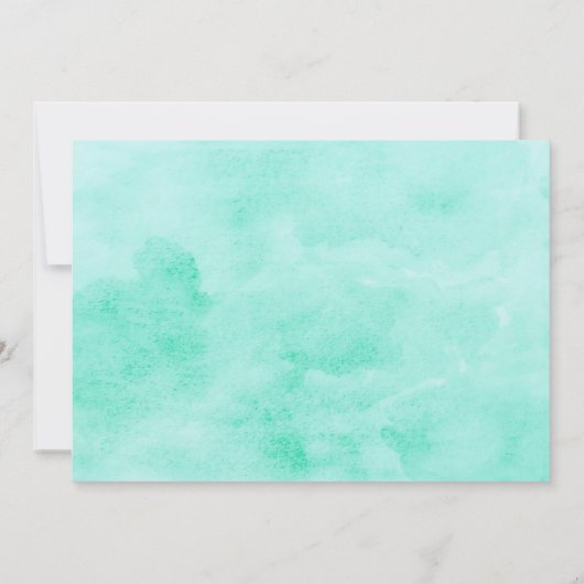 Neutrale Grünpflanzen für männliche Jungtiere Einladung (Rückseite)