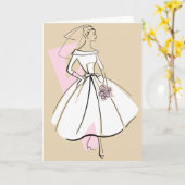 Neutrale Grüße-Karte der Mode-Bride Karte (Gelbe Blume)