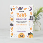 Neutrale Halloween-Kinderdusche Einladung (Stehend Vorderseite)