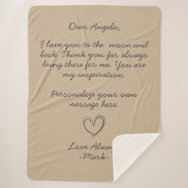 Neutrale handgeschriebene Liebe    Sherpadecke