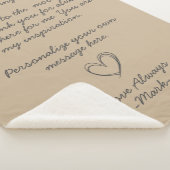 Neutrale handgeschriebene Liebe Sherpadecke (3/4)