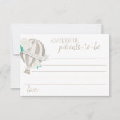 Neutrale Heißluftballon Babyberatungskarte für Ges Dankeskarte (Vorderseite)