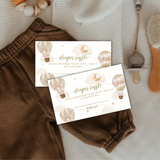 Neutrale Heißluftballon Windelwanne Kinderdusche Begleitkarte