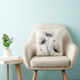 Neutrale, helle Pupien florale von Ava Kissen