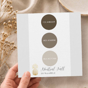 Neutrale Herbst-Hochzeitsfarben-Palette Einladung