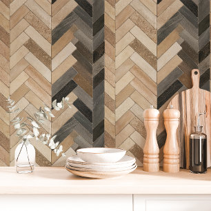 Neutrale Herringbone-Chevron-Struktur Tapete