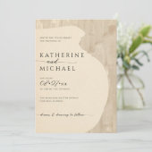 neutrale Hochzeit Einladung (Stehend Vorderseite)