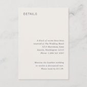 Neutrale Hochzeit in Camille Begleitkarte (Vorderseite)