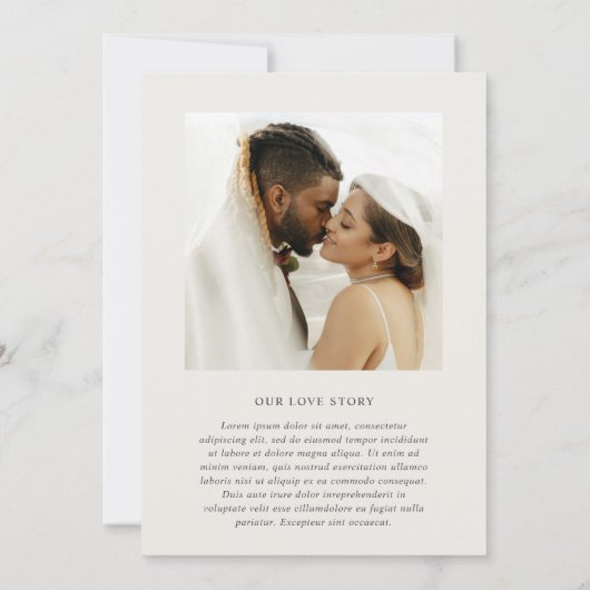 Neutrale Hochzeit in Camille Einladung (Rückseite)