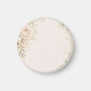 Neutrale Hochzeit mit raffinierten Blumen Magnet