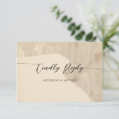 Neutrale Hochzeit RSVP Karte (Stehend Vorderseite)