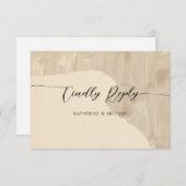 Neutrale Hochzeit RSVP Karte (Vorne/Hinten)