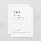 Neutrale Hochzeitdetails QR-Code-Umschließungskart Einladung (Vorne/Hinten)