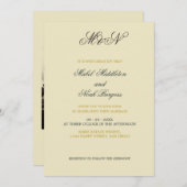 Neutrale Hochzeitfarbe des romantischen Fotos Einladung (Vorne/Hinten)