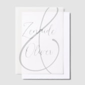 Neutrale Hochzeitnamen Einladung Vellum Overlay (Versetzt)