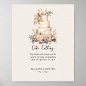 Neutrale Hochzeitsempfangsinformationen Poster (Vorne)