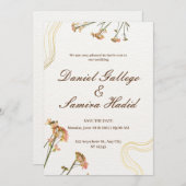 Neutrale Illustration Einladung (Vorne/Hinten)