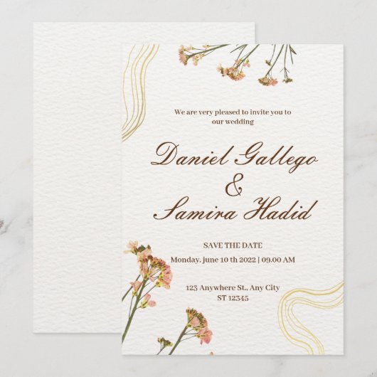 Neutrale Illustration Einladung (Vorne/Hinten)