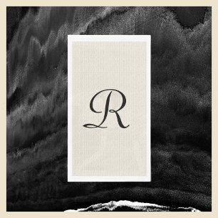 Neutrale Imitate brechen Mit Monogramm ab Serviette