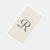 Neutrale Imitate brechen Mit Monogramm ab Serviette (Ecke)