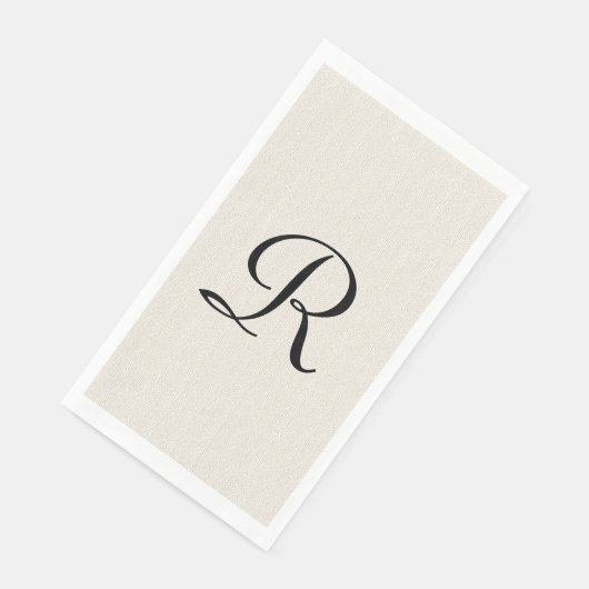 Neutrale Imitate brechen Mit Monogramm ab Serviette (Ecke)