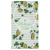 Neutrale irische Clovers Babydusche Kleine Geschenktüte (Rückseite)