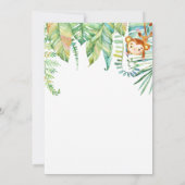 Neutrale Jungle-Babydusche Einladung (Rückseite)