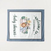 Neutrale Jungle Safari Tiere Kinderdusche Wild One Wandteppich (Vorderseite (Horizontal))