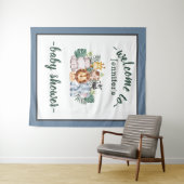 Neutrale Jungle Safari Tiere Kinderdusche Wild One Wandteppich (Beispiel (Horizontal))