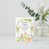 Neutrale Jungle Tiere Babydusche Windelwanne Begleitkarte (Stehend Vorderseite)