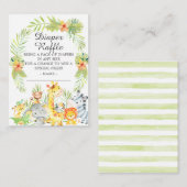 Neutrale Jungle Tiere Babydusche Windelwanne Begleitkarte (Vorne/Hinten)