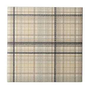 Neutrale Karierte Dashed Line Tartan Fliese