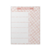 Neutrale Karierte Familienmehlplaner und Einkaufsl Notizblock (Rotiert)