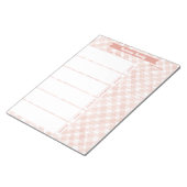 Neutrale Karierte Familienmehlplaner und Einkaufsl Notizblock (angewinkelt)