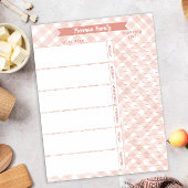 Neutrale Karierte Familienmehlplaner und Einkaufsl Notizblock