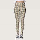 Neutrale Karierte Leggings (Vorderseite)