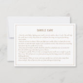 Neutrale Kerzenversorgung mit Foto-Instruktionskar Dankeskarte (Vorderseite)