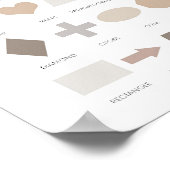 Neutrale Kinder formen Poster lernen (Ecke)