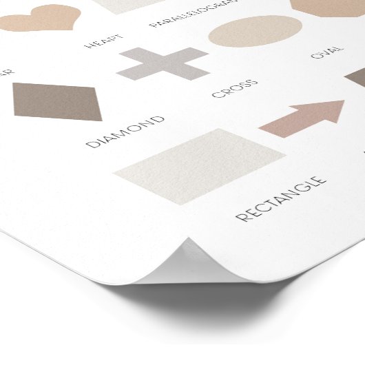 Neutrale Kinder formen Poster lernen (Ecke)