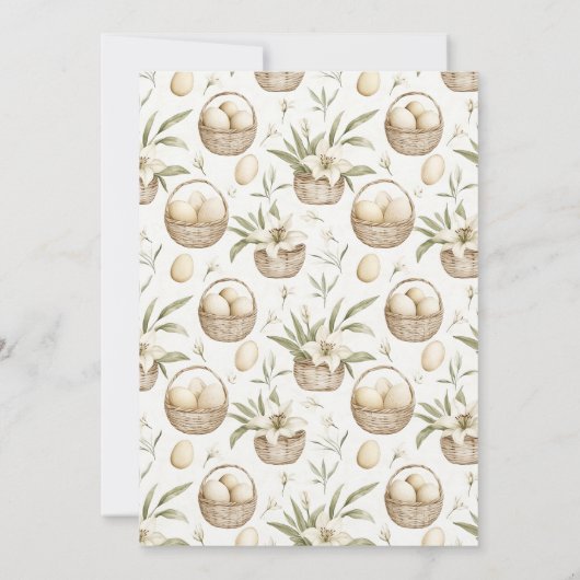 Neutrale Kirche Potluck und Ostereierjagd Einladung (Rückseite)