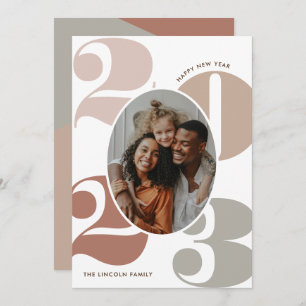 Neutrale Klassenzahlen 1 Foto Glück Neues Jahr Feiertagskarte