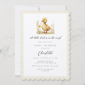 Neutrale Kleine Duck Babydusche Einladung (Vorderseite)