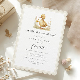 Neutrale Kleine Duck Babydusche Einladung