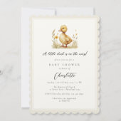 Neutrale Kleine Duck Babydusche Einladung (Vorderseite)