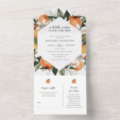 Neutrale kleine Süsse Babydusche All In One Einladung (Innen Boden)